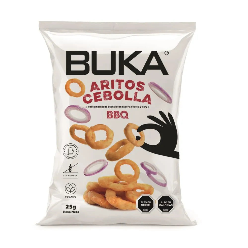 ARITOS DE CEBOLLA BUKA 25 GRS 30 UNIDS