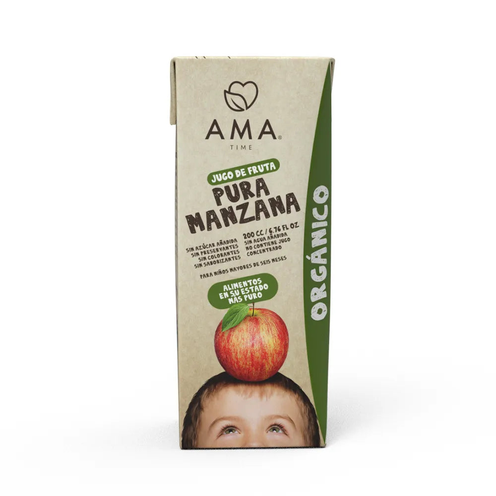 JUGO AMA MANZANA ORGÁNICO 200 ML 24 UNIDS