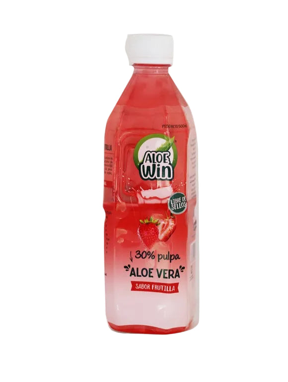 BEBIDA DE ALOE VERA ALOEWIN FRUTILLA 500 ML 12 UNIDS