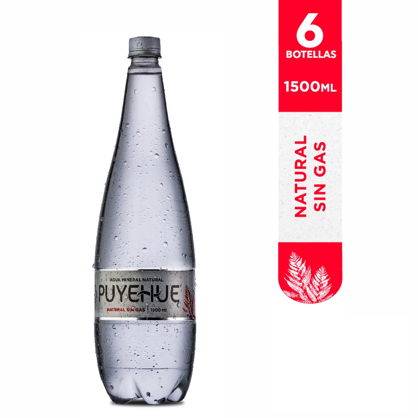 AGUA MINERAL SIN GAS PUYEHUE 6 UNIDS 1500 ML
