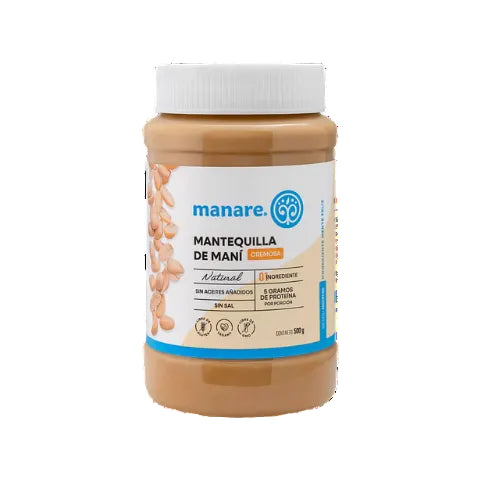 MANTEQUILLA DE MANÍ CROCANTE MANARE 500 GRS 6 UNIDS