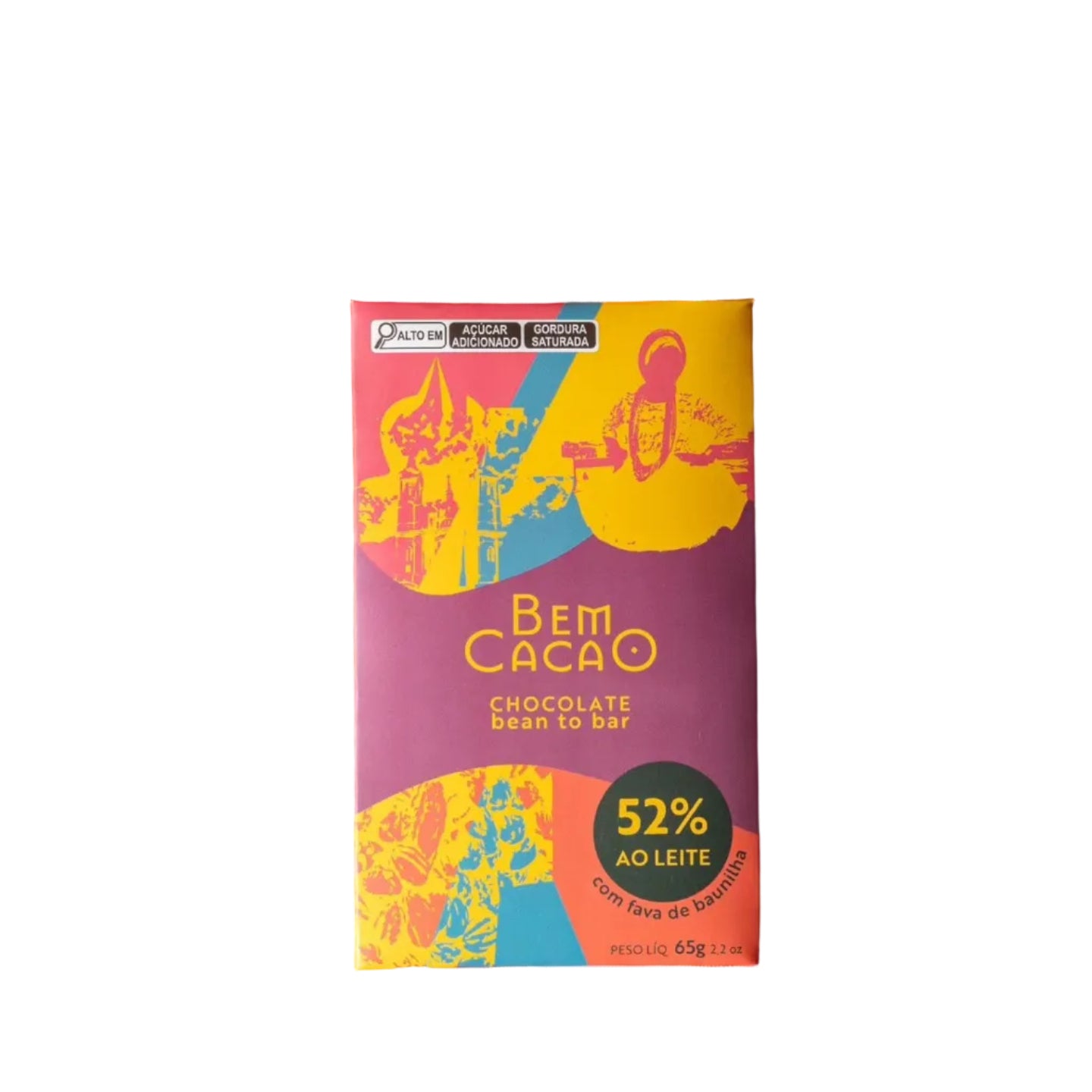 CHOCOLATE BEAN TO BAR 52% CON LECHE Y VAINILLA BEM CACAO