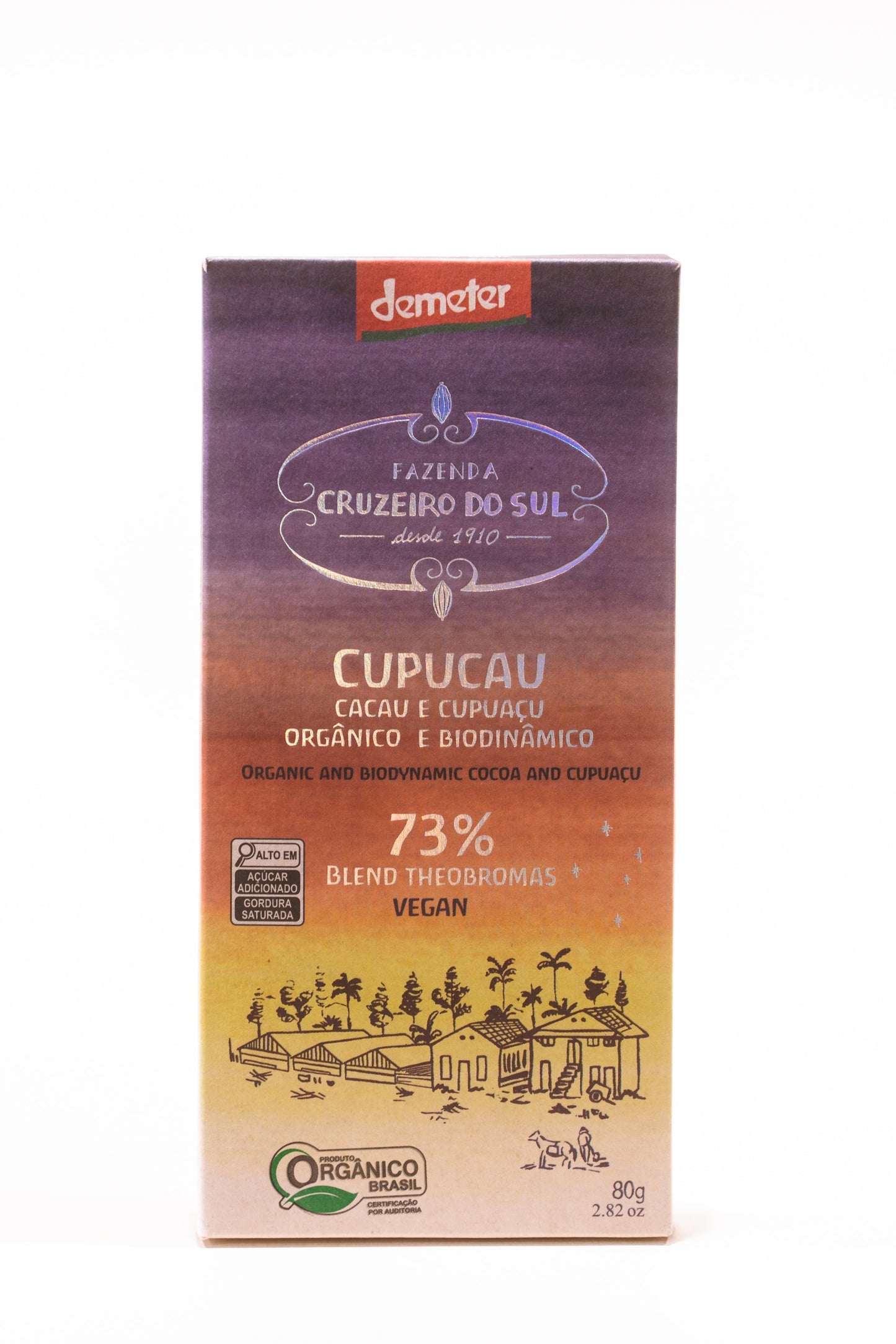 CHOCOLATE 73% CUPUACU CRUZEIRO DO SUL 80 GRS 12 UNIDS CABRUCA