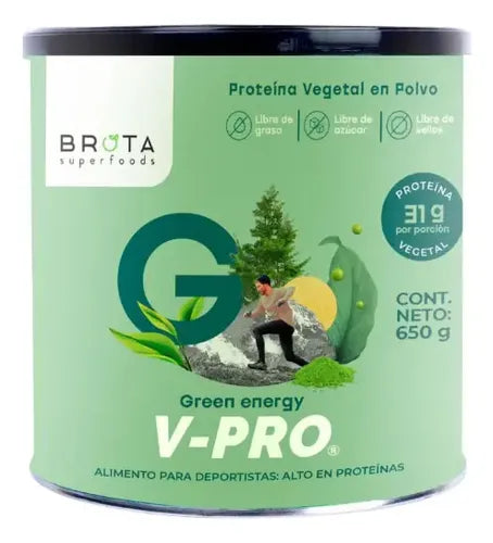 SHAKE BROTA V-PRO GREEN ENERGY (31 grs de Prot Vegetal) 650 GRS