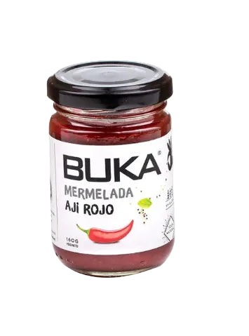 MERMELADA DE AJÍ ROJO BUKA 160 GRS 12 UNIDS
