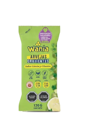 ARVEJA CRUJIENTES CON LIMÓN WANIA 120 GRS 24 UNIDS