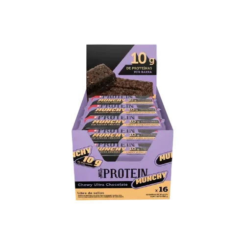 NUEVA BARRA WILD PROTEIN MUNCHY ULTRA CHOCO CHIPS 16 UNIDS 30 GRS
