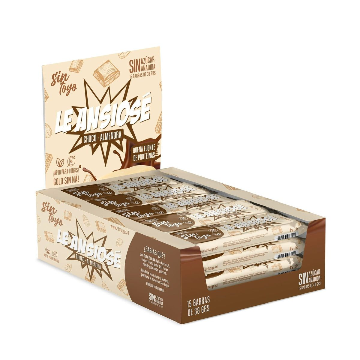 WOW PEANUT BARRA MANÍ CHOCOLATE SIN TOYO 15 UNIDS 40 GRS