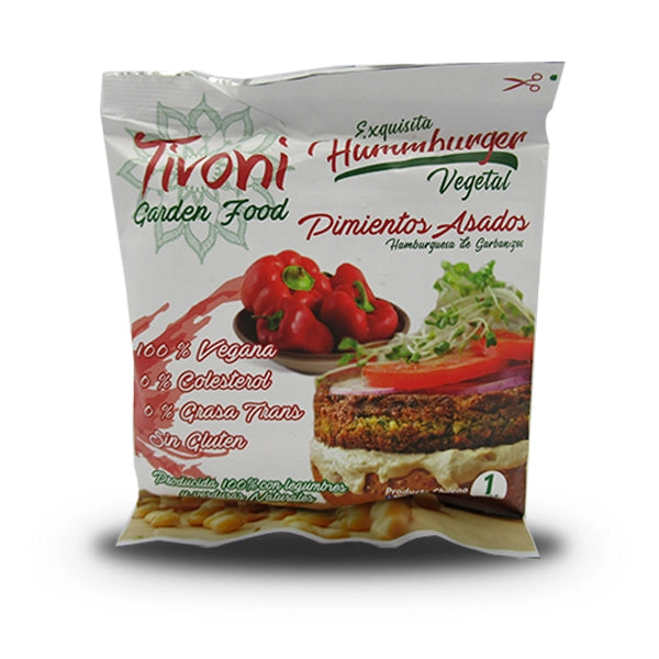 HAMBURGUESA CON PIMIENTOS ASADOS TIVONI 100 GRS 48 UNIDS