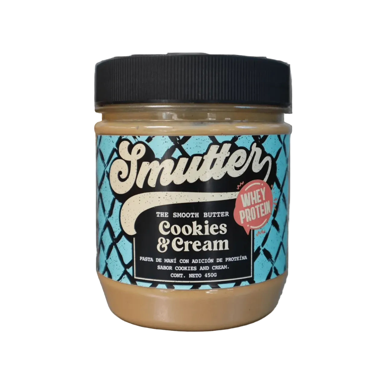 WHEY PROTEIN COOKIES & CREAM SMUTTER 450 GRS 12 UNIDS