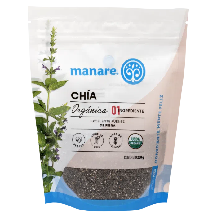 CHIA ORGÁNICA MANARE 200 GRS 4 UNIDS