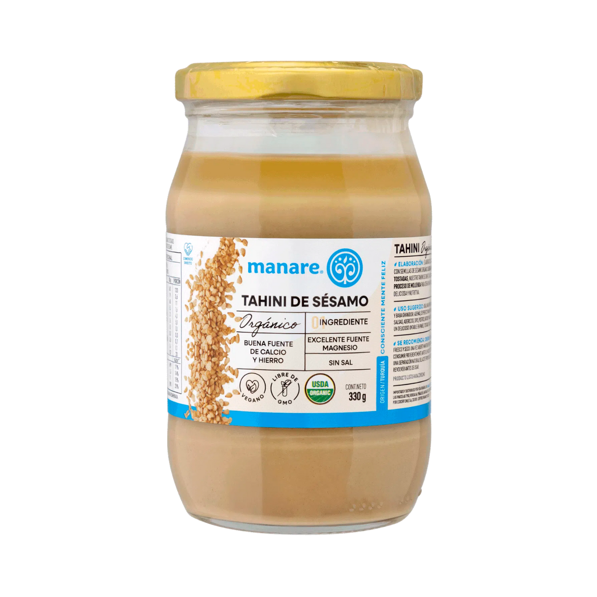 TAHINI ORGÁNICO MANARE 330 GRS 6 UNIDS