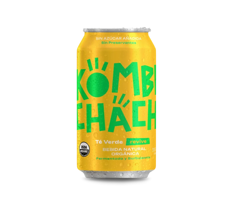 KOMBUCHACHA CERO TE VERDE LATA 350 ML 24 UNIDS