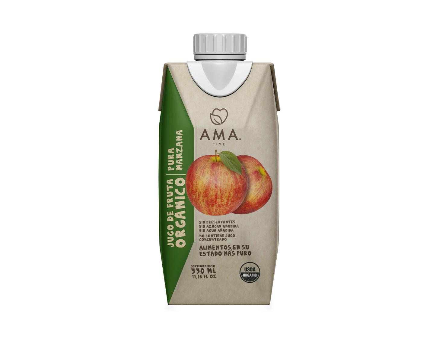 JUGO AMA MANZANA ORGÁNICO 330 ML 18 UNIDS
