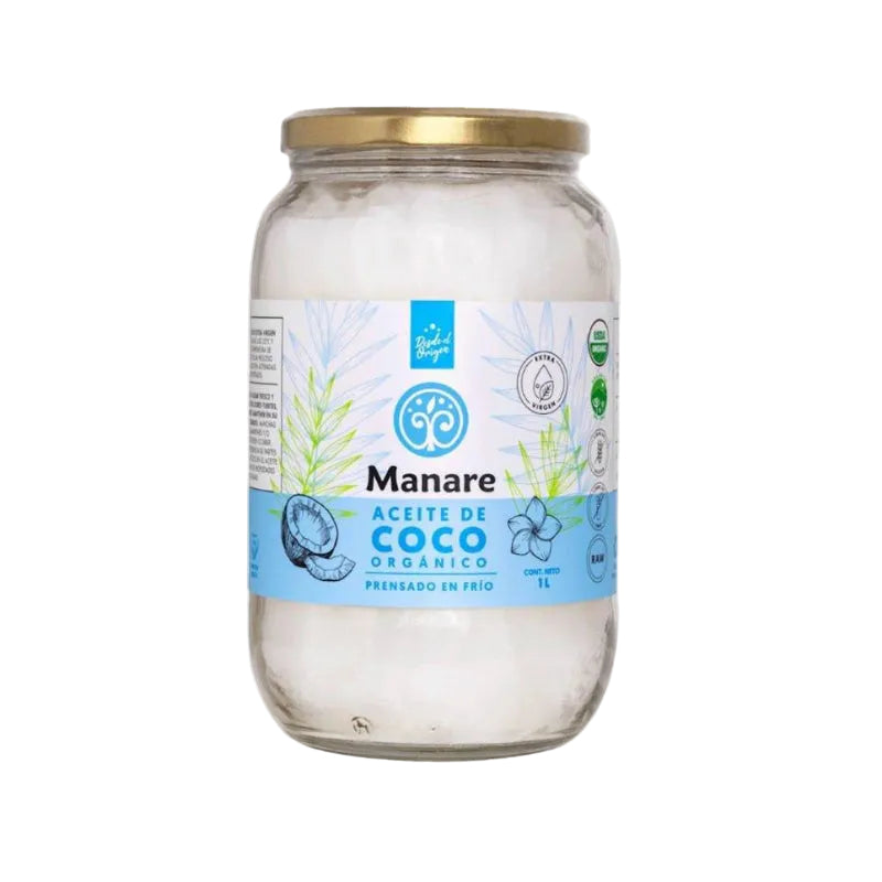 ACEITE DE COCO ORGÁNICO MANARE 1 LT 6 UNIDS
