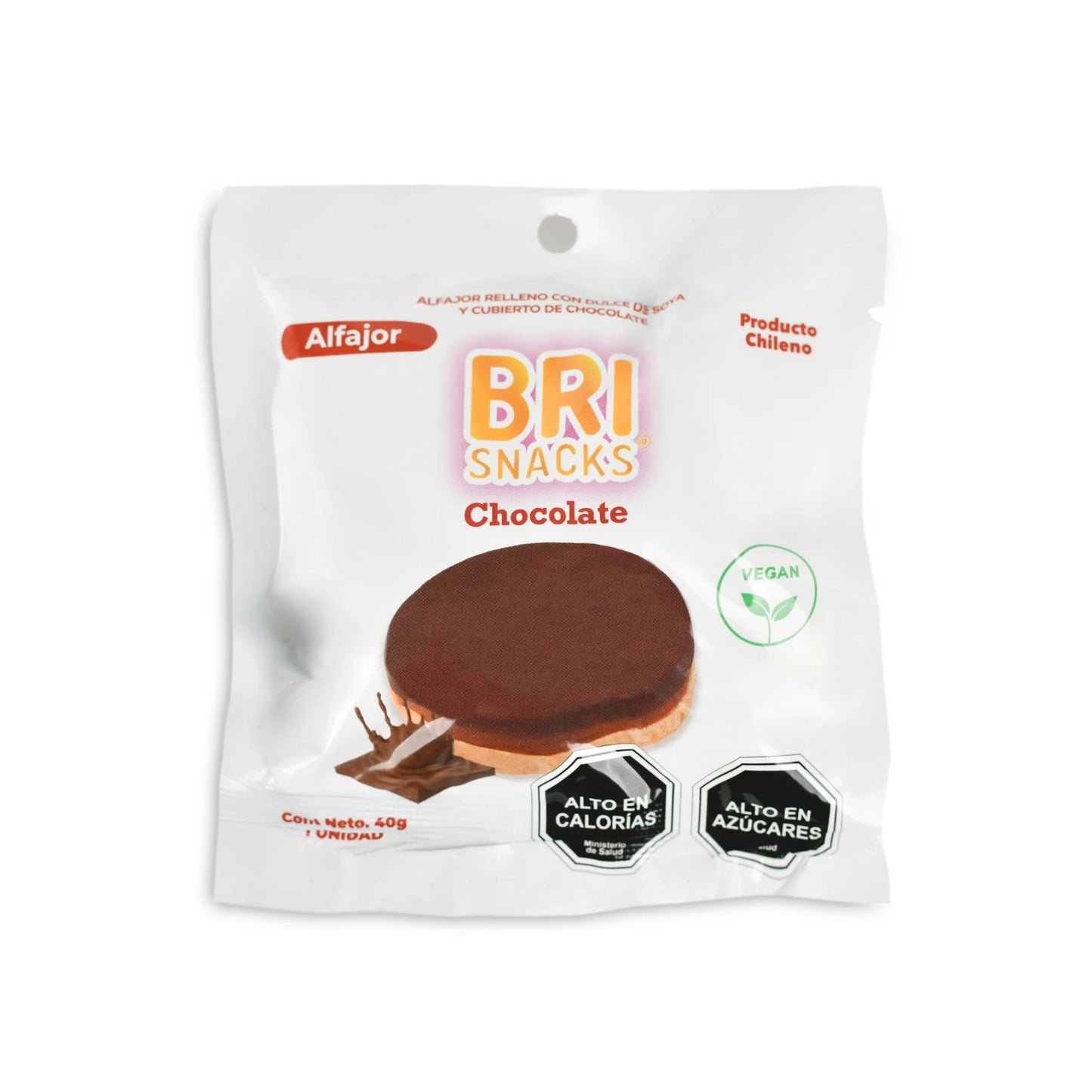 ALFAJOR CHOCOLATE BRISNACKS 40 GRS 15 UNIDS