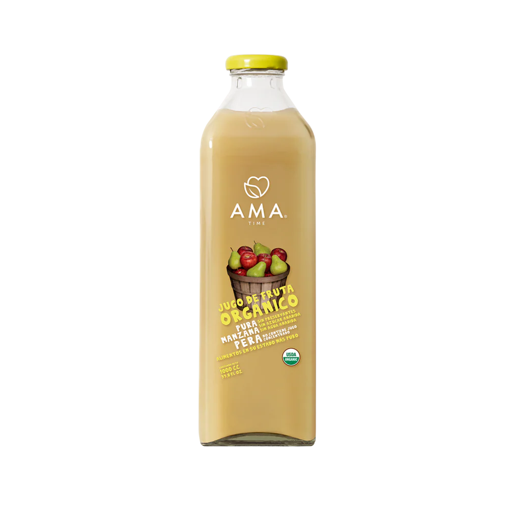 JUGO AMA MANZANA PERA ORGÁNICO 1000 ML 6 UNIDS