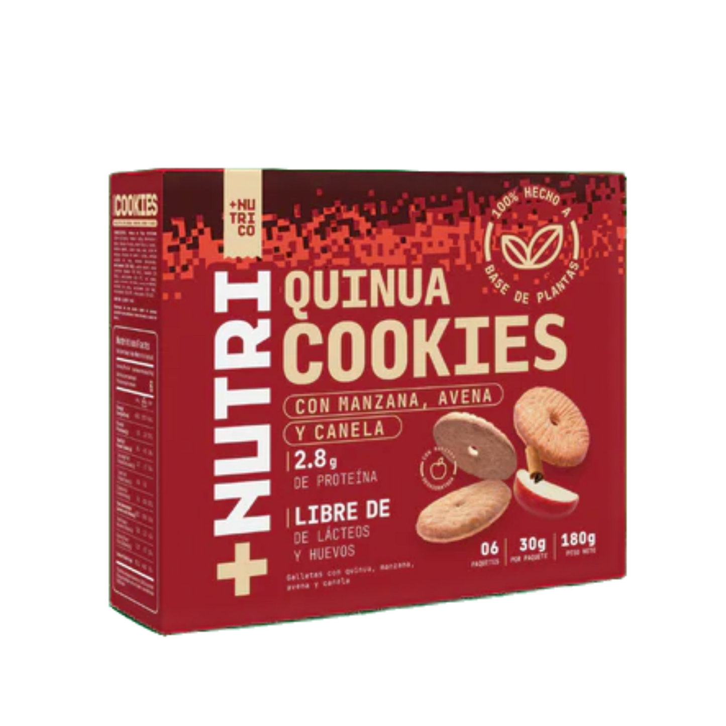 QUINOA COOKIES MANZANA AVENA CANELA NUTRICO 5 UNIDS 30 GRS