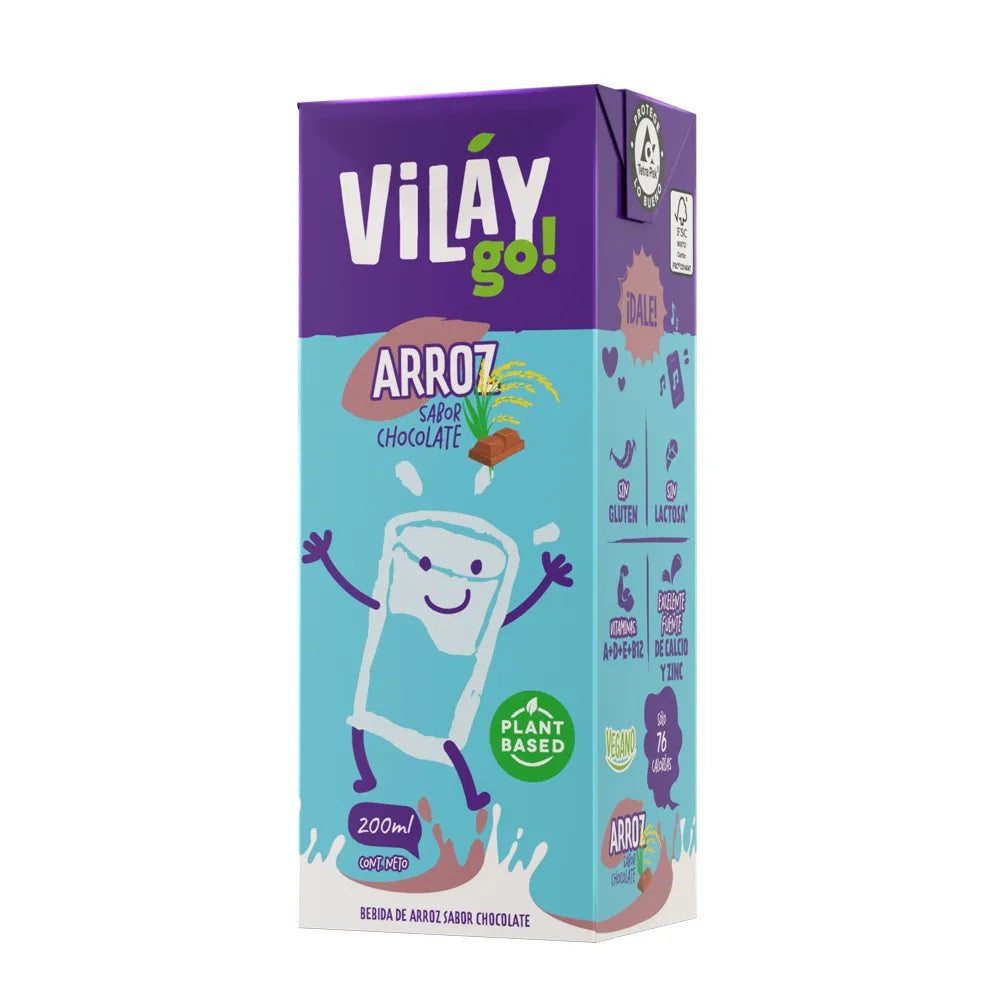 BEBIDA DE ARROZ CHOCOLATE VILAY 200 ML 24 UNIDS