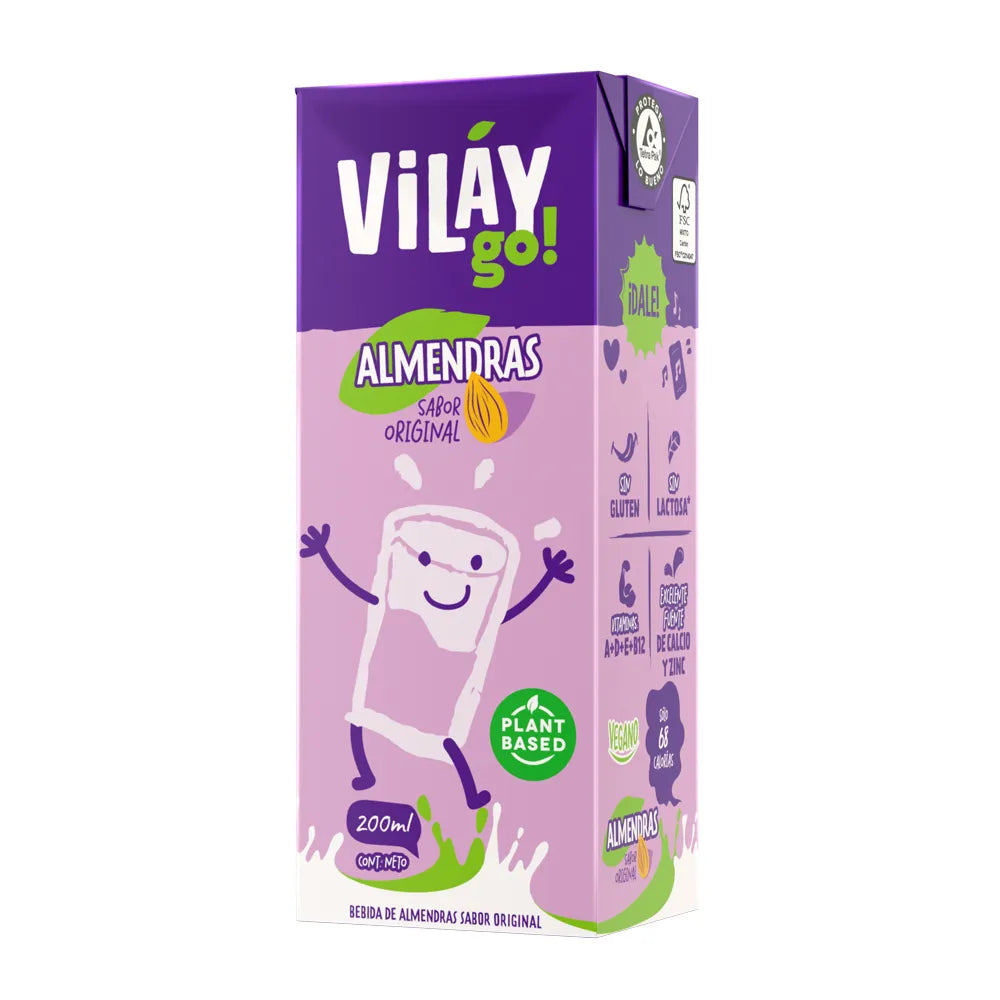 BEBIDA DE ALMENDRAS ORIGINAL VILAY 200 ML 24 UNIDS