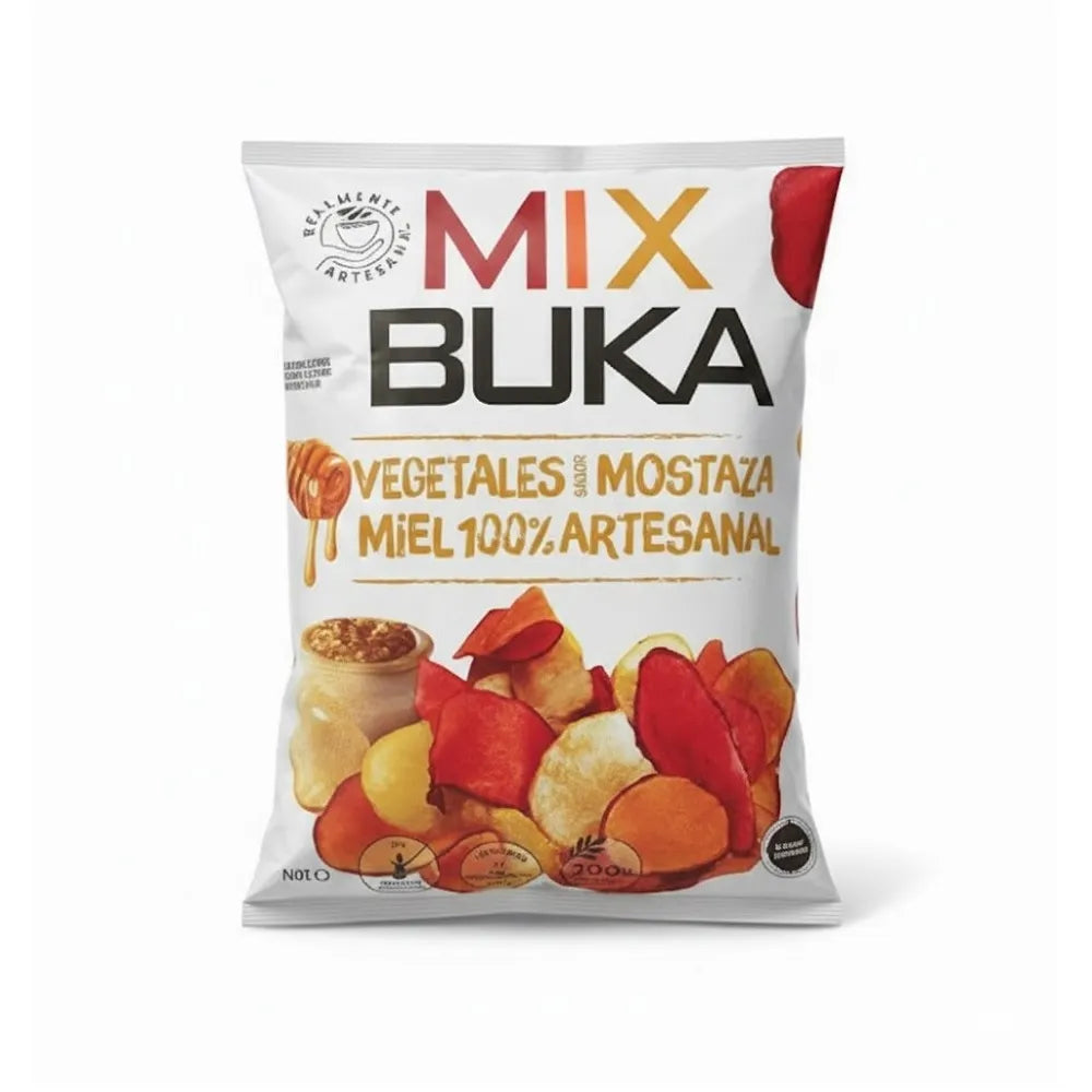 MIX VEGETALES BUKA MOSTAZA MIEL 150 GRS 12 UNIDS
