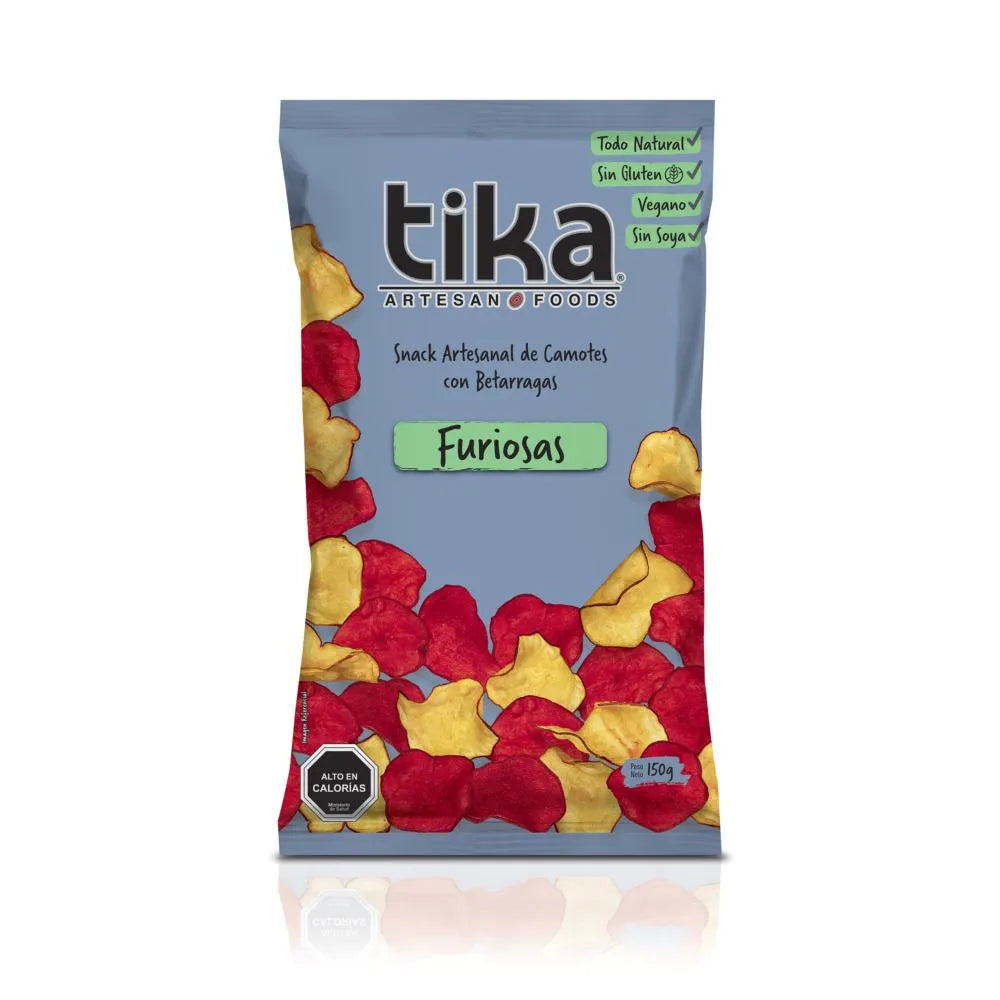 CHIPS DE PAPA TIKA ARTESAN CHIPS FURIOSAS 150 GRS 14 UNIDS
