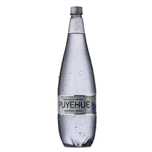 AGUA MINERAL CON GAS PUYEHUE 6 UNIDS 1500 ML - PET