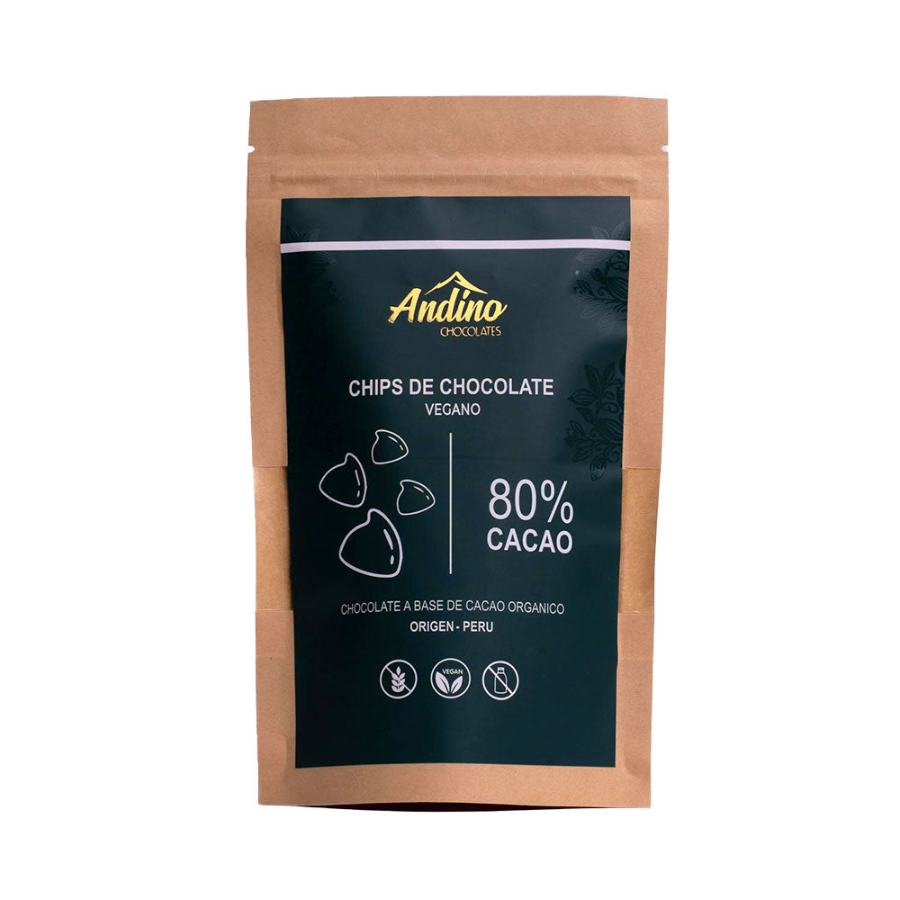 CHIPS CHOCOLATE ANDINO 80% CACAO 500 GRS