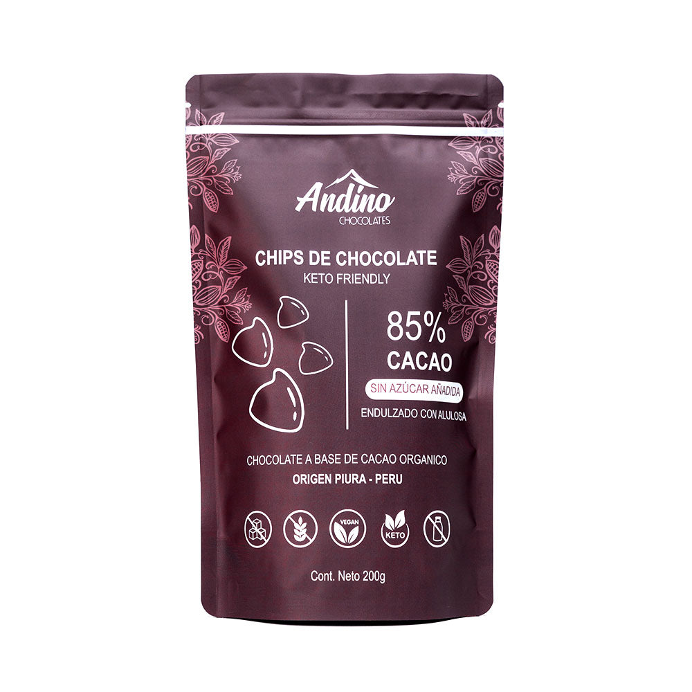 CHIPS ANDINO 85% KETO ALULOSA 200 GRS