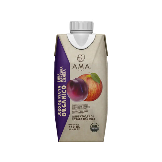 JUGO AMA MANZANA CIRUELA ORGÁNICO 330 ML 18 UNIDS