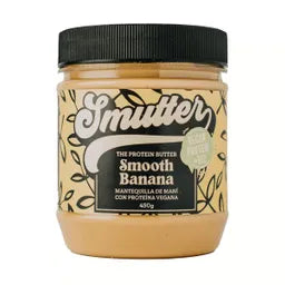 MANTEQUILLA VEGAN PROTEIN SMOOTH BANANA SMUTTER 450 GRS 12 UNIDS