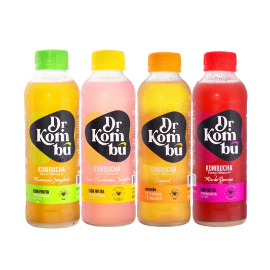 KOMBUCHA SABORES SURTIDO DR KOMBU 475 CC 12 UNIDS