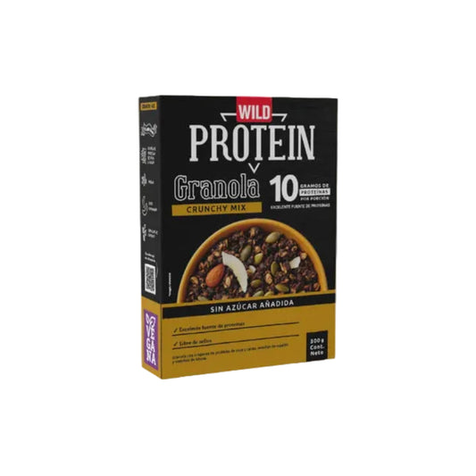 GRANOLA PROTEIN CRUNCHY WILD FOODS 300 GRS 12 UNIDS