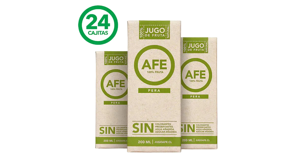 JUGO AFE PERA TETRA PACK 200 CC 24 UNIDS