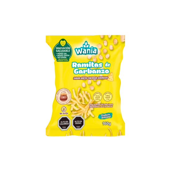 RAMITAS DE GARBANZO QUESO WANIA 160 GRS 18 UNIDS