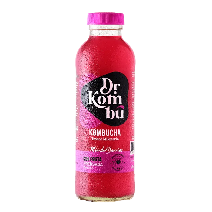 KOMBUCHA BETERRAGA MIX BERRIES HEART BEAT DR KOMBU 475 CC 12 UNIDS