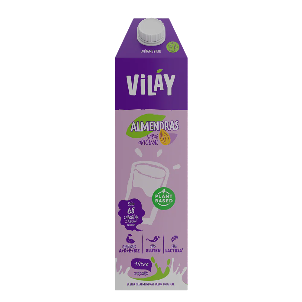 BEBIDA DE ALMENDRAS ORIGINAL VILAY 1 LITRO  12 UNIDS