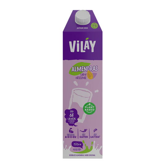 BEBIDA DE ALMENDRAS ORIGINAL VILAY 1 LITRO  12 UNIDS
