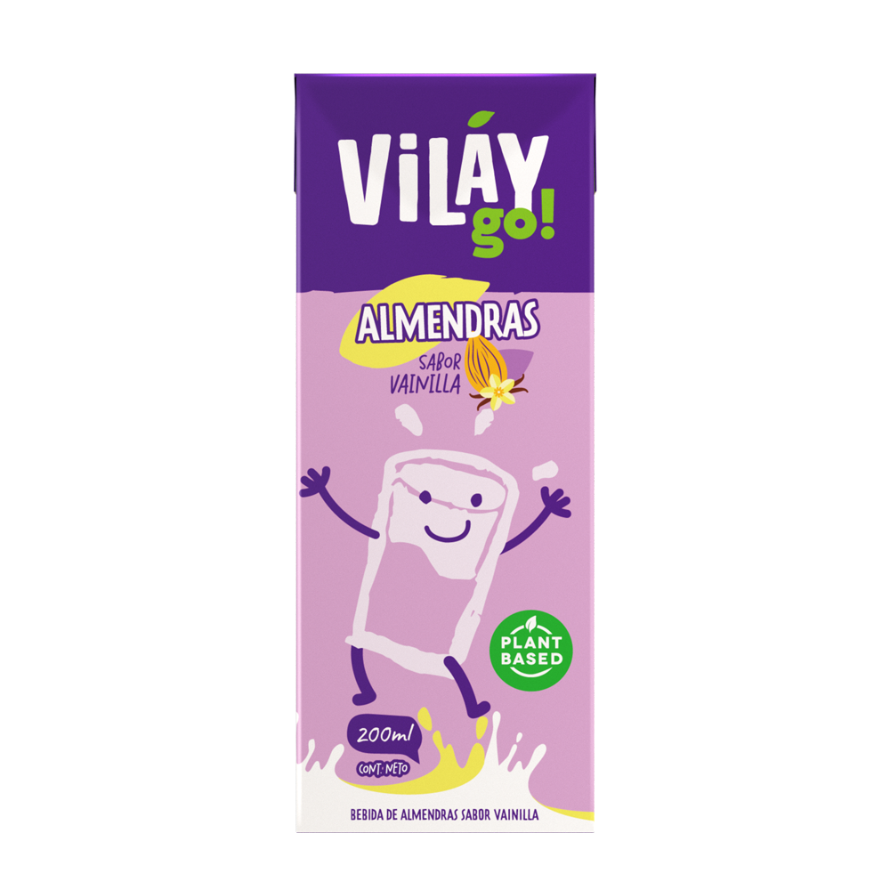BEBIDA DE ALMENDRAS VAINILLA VILAY 200 ML 24 UNIDS
