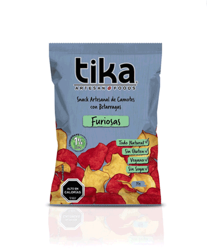 CHIPS DE PAPA TIKA ARTESAN CHIPS FURIOSAS 35 GRS 15 UNIDS