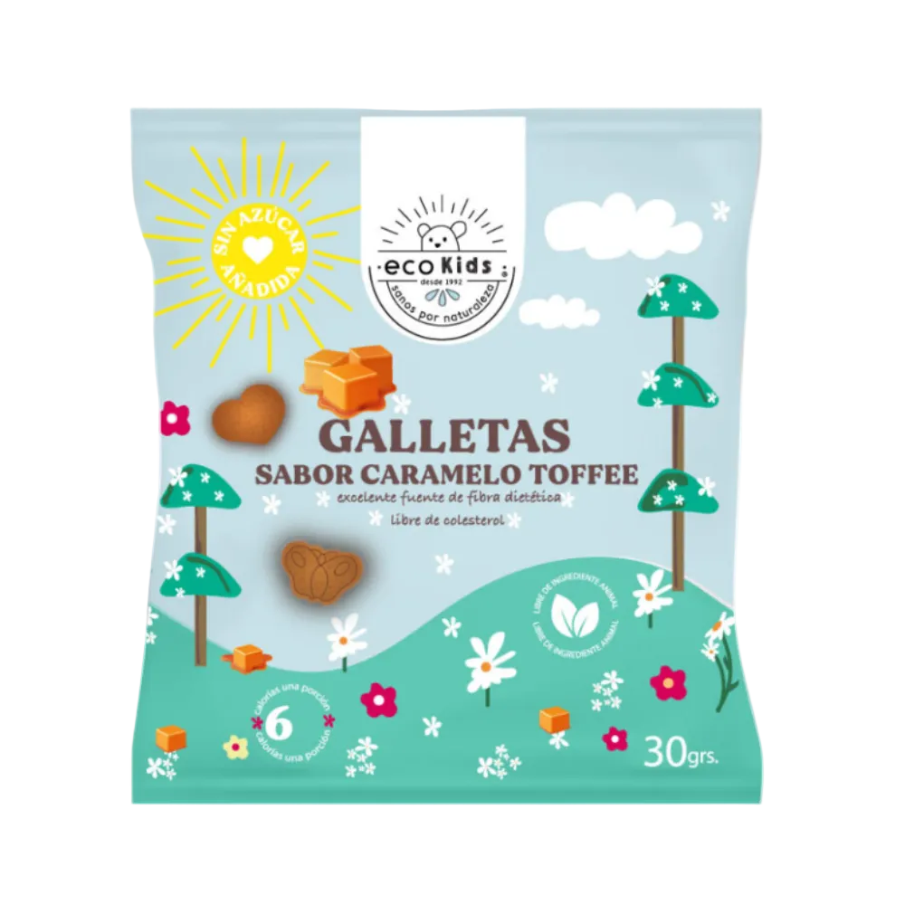 GALLETA ECOKIDS TOFFEE  ECOVIDA 60 UNIDS 30 GRS