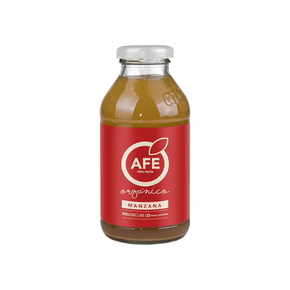 JUGO AFE MANZANA ORGÁNICA 300 CC 6 UNIDS