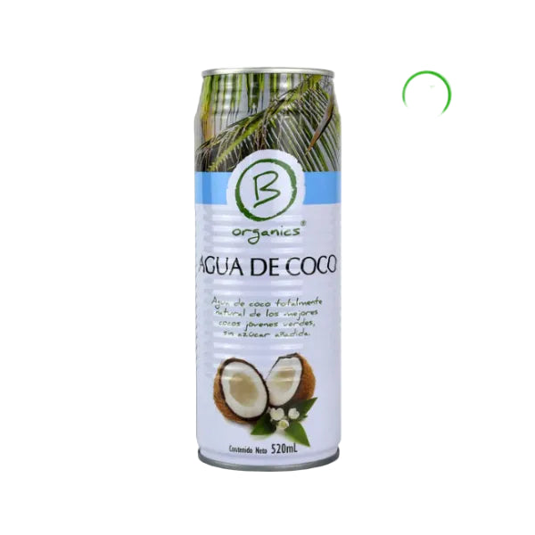 AGUA DE COCO SIN PULPA BE ORGANICS 520 ML 24 UNIDS