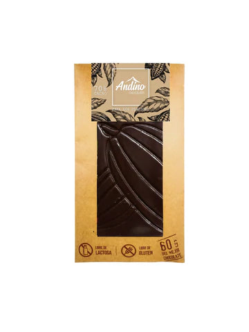 BARRA ANDINO 70% CLÁSICOS  60 GRS 10 UNIDS