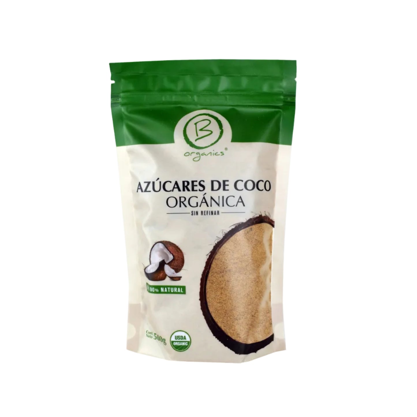 AZÚCAR DE COCO BE ORGANICS 500 GRS 8 UNIDS