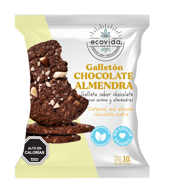 GALLETÓN CHOCO ALMENDRAS ECOVIDA 24 UNIDS 30 GRS