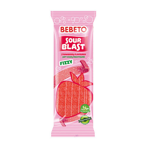 BEBETO SOUR BLAST HAPPY FRUTILLA 180 GRS 12 UNIDS
