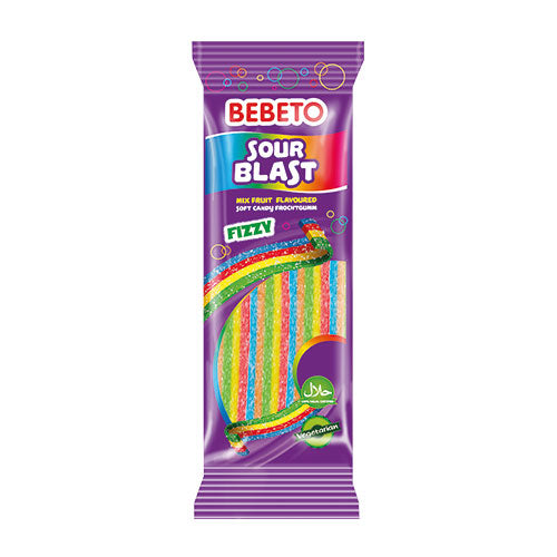 BEBETO SOUR BLAST FIZZY MULTIFRUTA 180 GRS 12 UNIDS