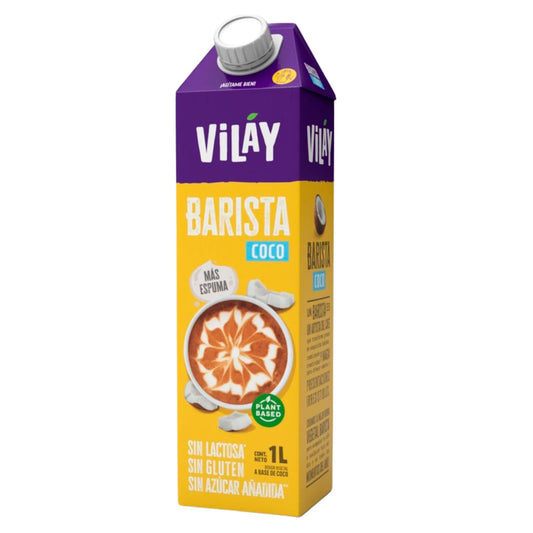 BEBIDA BARISTA COCO SIN AZÚCAR VILAY 1 LITRO 12 UNIDS