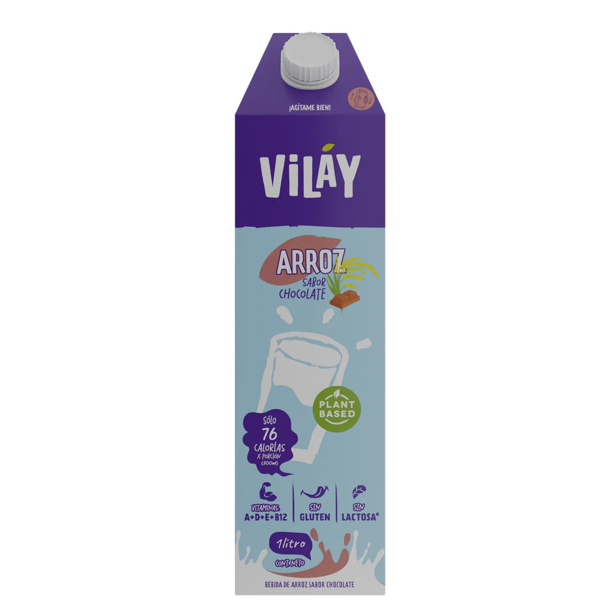BEBIDA DE ARROZ CHOCOLATE VILAY 1 LITRO 12 UNIDS